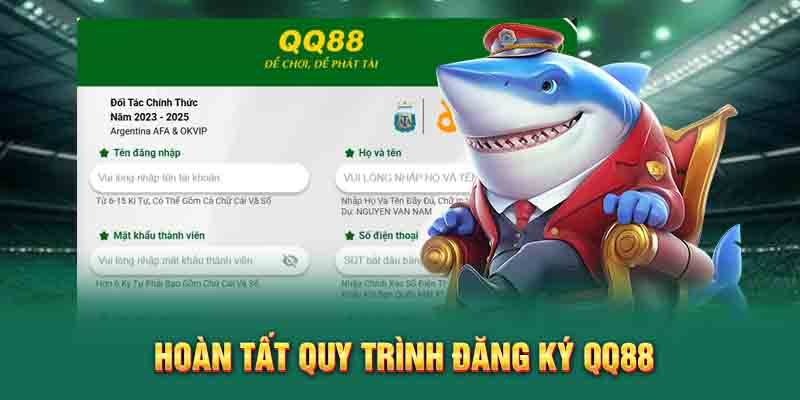 Hoàn tất quá trình đăng ký QQ88
